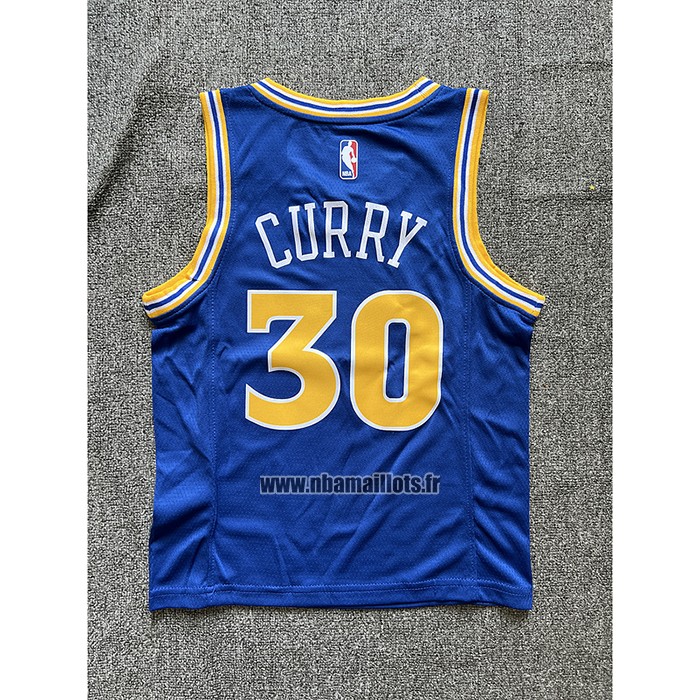 Maillot Enfant Golden State Warriors Stephen Curry NO 30 Classic 2022-23 Bleu